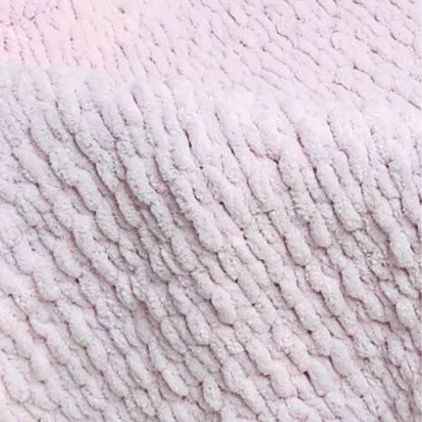Плед плюшевый ручной работы 85х85 см Лицевая гладь светло-розовый цвет 13707-85х85 фото