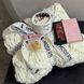 Подарунковий набір &ldquo;Evening Ritual&rdquo; з плюшевим Пледом ручної роботи Ромбики 140х190 см молочний колір, свічкою та білим шоколадом 13815-140х190 фото 1