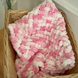 Плед плюшевий ручної роботи 85х85 см Плетінка біло-рожевий колір 13703-85*85 фото 2