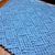 Плед плюшевий ручної роботи 85х85 см Плетінка 5*5 блакитний колір 13672-85*85 фото