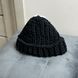 Вязаная Плюшевая Шапка Modern Soft Black с подворотом размер S (54/56) 13812-S фото 3