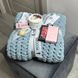 Подарочный набор &ldquo;Evening Ritual&rdquo; с плюшевым пледом ручной работы узор Коса 140х190 см серый цвет, свечой и белым шоколадом 13867-140х190 фото 1
