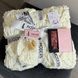 Подарунковий набір &ldquo;Казковий вечір&rdquo; з плюшевим Пледом ручної роботи Ромбики 100х120  см молочний колір та білим шоколадом 13821-100х120 фото 1