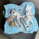 Подарунковий набір "Sweet Bunny" з плюшевим пледом ручної роботи Зефір та зайчиком-гризунцем білим 100х100 см блакитний колір 13807-100х100зайбіл фото 9