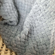 Дитячий плюшевий Плед 90х100 см ручної роботи Плетінка сірий колір 13678-90*100-наявність фото 2
